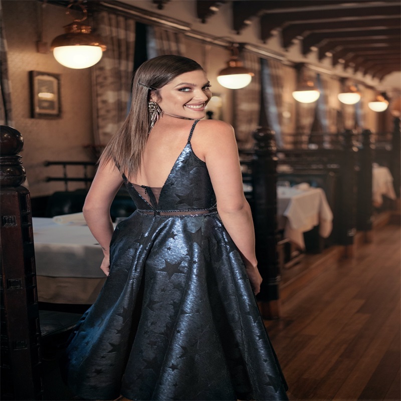 2021 Papilio Black Evening Dresses Sexy Spaghetti Strap Backless Star Leather Formal Party Gowns Sweep Train Custom Made Prom Dress