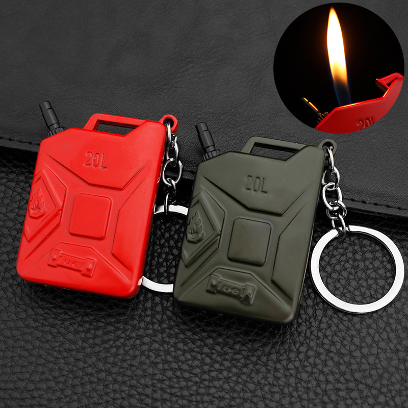 Mini Keychain Lighter Creative Oil Drum Shaped Butane Gas Lighter Refillable for Cigarette Collection
Mini Keychain Lighter Creative Oil Drum Shaped Butane Gas Lighter Refillable for Cigarette Collection