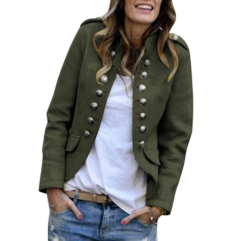 Blazer Women jackets Long Sleeve Row Buckle Self-cultivation Small Suit Loose Yellow Red Coat Pattern Hot Style Femme Mujer, Green
Blazer Women jackets Long Sleeve Row Buckle Self-cultivation Small Suit Loose Yellow Red Coat Pattern Hot Style Femme Mujer, Green