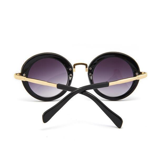 Children Round Sunglasses Kids Vintage Metal Frame Glasses Fashion Sunglass Boys Girls Summer Beach Sun Glass H260130