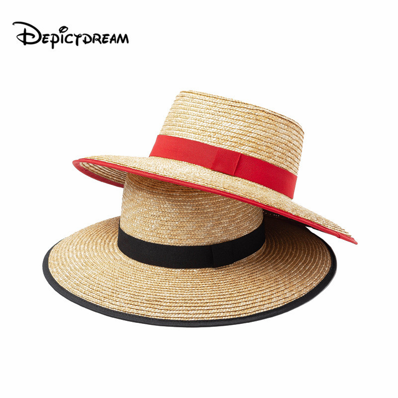 summer straw hat women Hemming Ribbon decoration Flat-topped wheat-straw cap beach hat sun sun block UV protection, Black
summer straw hat women Hemming Ribbon decoration Flat-topped wheat-straw cap beach hat sun sun block UV protection, Black