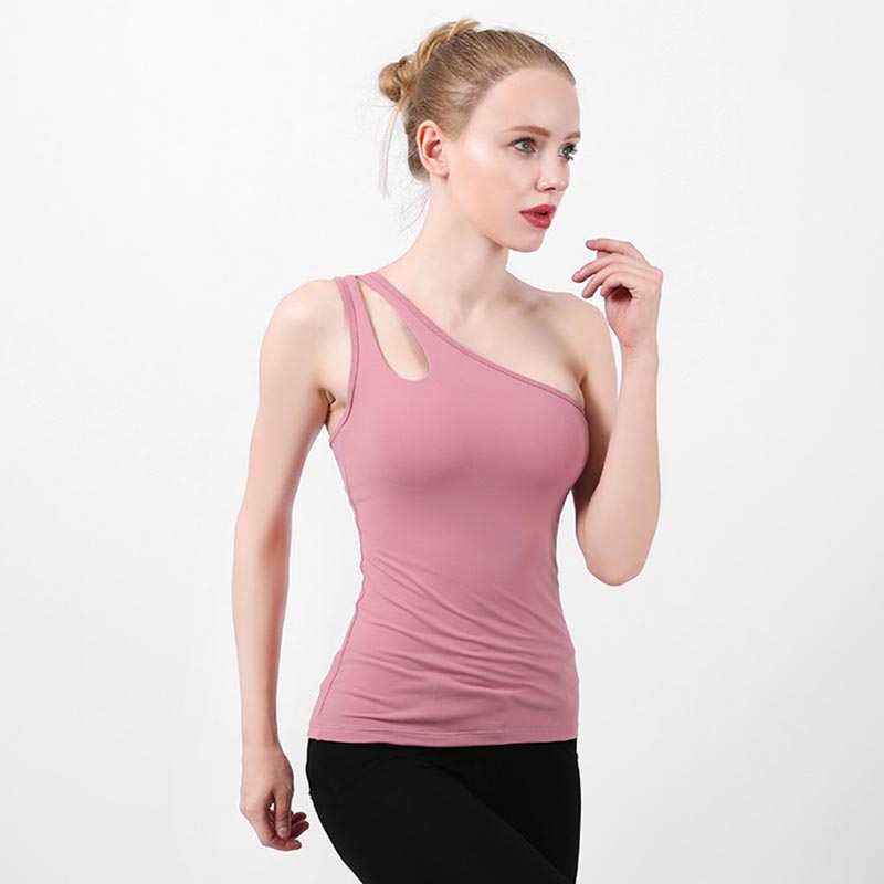 Women' One Shoulder Padded Sports Bra Cute Hollow Out Medium Support Workout Yoga Tank Top Sleeveless Sports Running Shirts, Black
Women' One Shoulder Padded Sports Bra Cute Hollow Out Medium Support Workout Yoga Tank Top Sleeveless Sports Running Shirts, Black