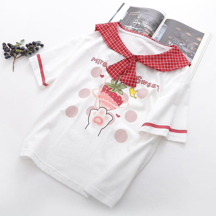 children Gilrs Students T-shirts short sleeve Fruit lovely Tops &Tees new arrival comfortable material meshable