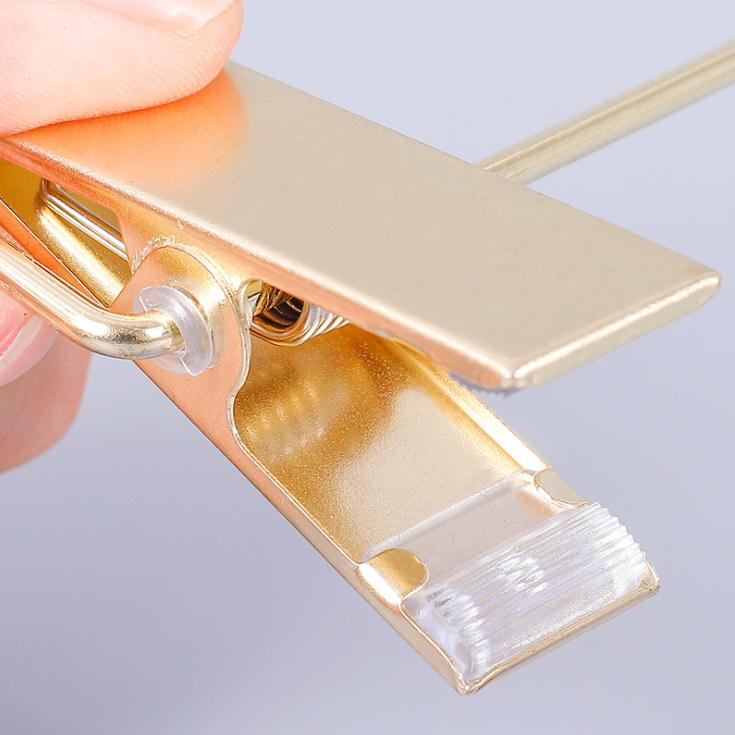 Transparent Acrylic Hanger High-end Pants Skirts Hanger Rack with Golden Clips Clear Display Stand SN4583