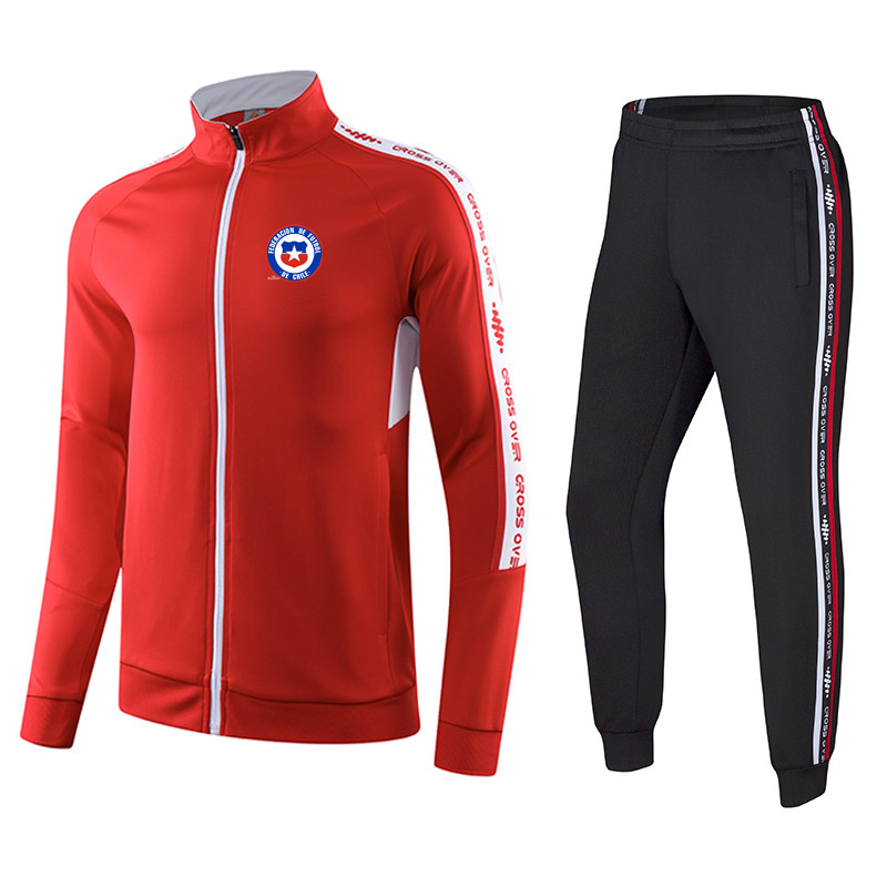 Chile F.C soccer sports tracksuit golf suit outdoor training sets health cloth round neck comfortable clothing, White and black
Chile F.C soccer sports tracksuit golf suit outdoor training sets health cloth round neck comfortable clothing, White and black