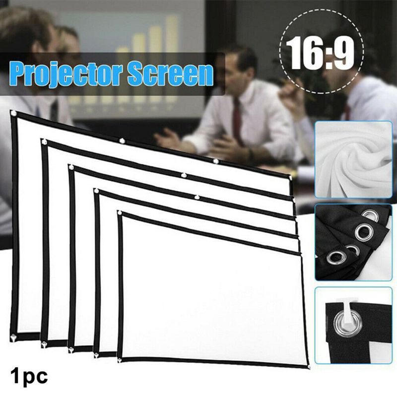 16:9 Foldable Projection Screen Portable White Projector Curtain 60/72/84/100 Inch for Home Theater
16:9 Foldable Projection Screen Portable White Projector Curtain 60/72/84/100 Inch for Home Theater