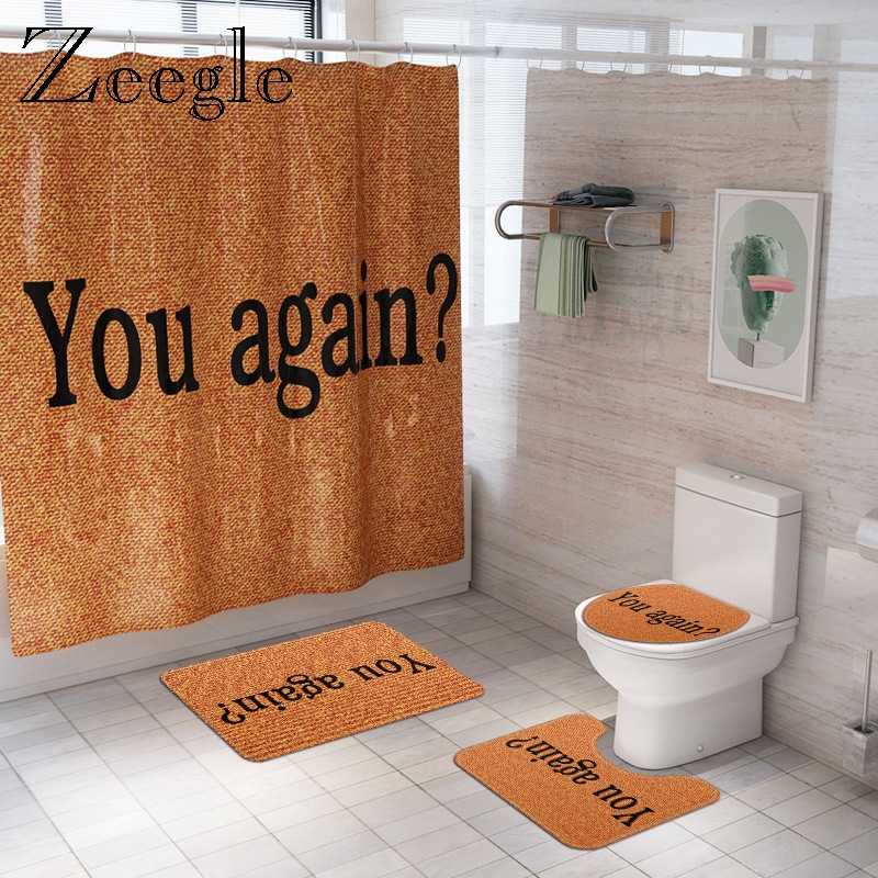 Funny Printed Bathroom Carpet Bath Mat and Shower Curtain Set Bathroom Rug Waterproof Bath Curtain Toilet Rug 
Funny Printed Bathroom Carpet Bath Mat and Shower Curtain Set Bathroom Rug Waterproof Bath Curtain Toilet Rug
