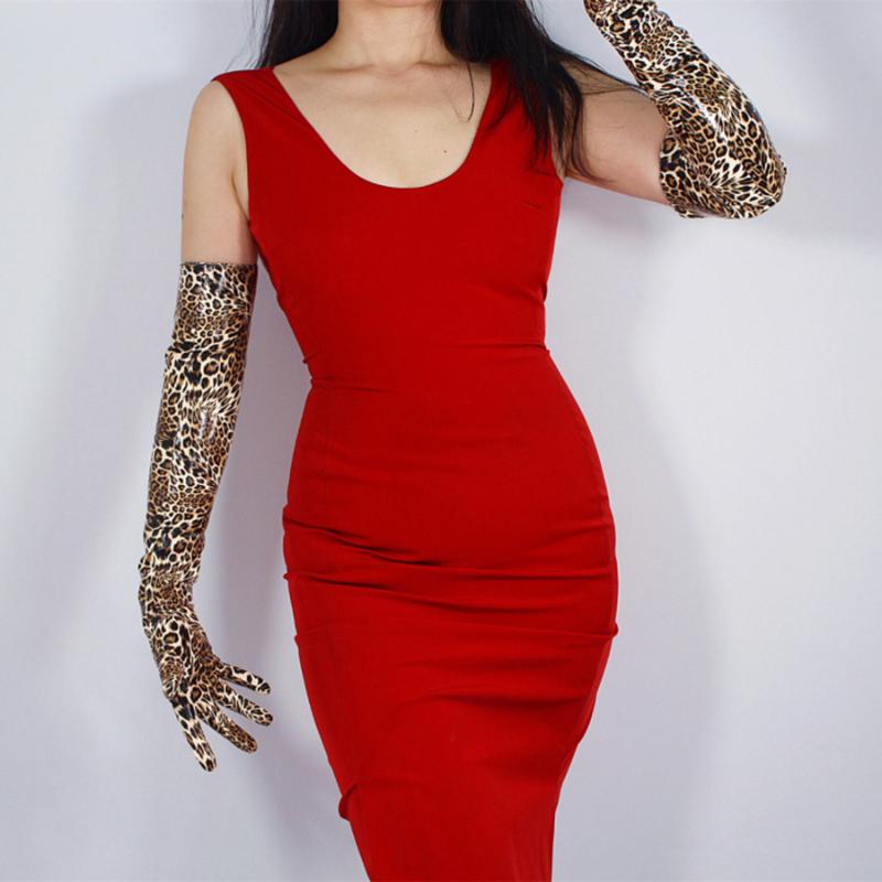 2020 Women Leopard Long Gloves 60cm Patent Leather Long Section Elbow Simulation Leather PU Gloves Bright Brown
2020 Women Leopard Long Gloves 60cm Patent Leather Long Section Elbow Simulation Leather PU Gloves Bright Brown