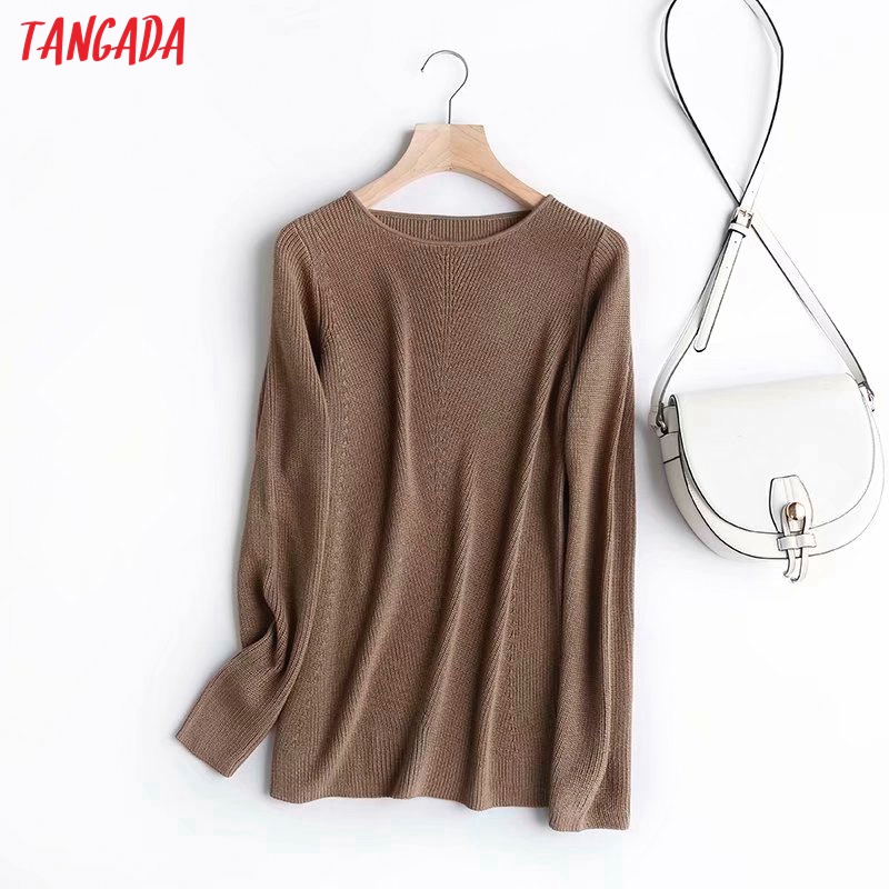 Tangada fall 2020 women autumn cotton sweater cashmere knitted pullover sweater round neck high quality jumper 4C56, Beige
Tangada fall 2020 women autumn cotton sweater cashmere knitted pullover sweater round neck high quality jumper 4C56, Beige