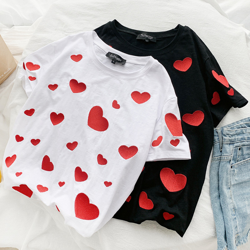 2020 summer T Shirt Women Harajuku Ulzzang Graphic T-shirt Funny Love print 90s Tshirt Korean Style black white Tops Tees Female, Xiaox 129 hei
2020 summer T Shirt Women Harajuku Ulzzang Graphic T-shirt Funny Love print 90s Tshirt Korean Style black white Tops Tees Female, Xiaox 129 hei
