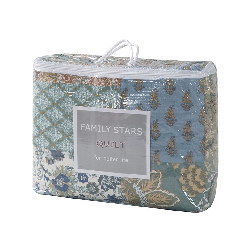 Shabby Chic Floral 3 Pieces Patchwork Bedspread Pillow shams Sumer Quilts Set Queen King size 100 Cotton Reversible Ultra soft15200768