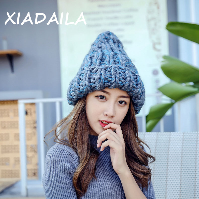 Coarse Hat Beanie Cap Women's Winter Knit Ear Cap Warmer Thick Soft Ski Lady Bonnet Skullies Beanies Chunky Knitted Rib Hats, Blue
Coarse Hat Beanie Cap Women's Winter Knit Ear Cap Warmer Thick Soft Ski Lady Bonnet Skullies Beanies Chunky Knitted Rib Hats, Blue