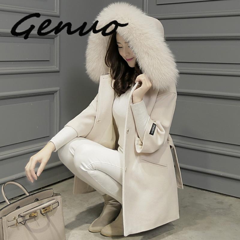 Genuo New 2020 Faux Fur Collar Hooded Womens Wool Coat Lady Fashion Single Breasted Female Suit Slim Casaco Feminino, Beige
Genuo New 2020 Faux Fur Collar Hooded Womens Wool Coat Lady Fashion Single Breasted Female Suit Slim Casaco Feminino, Beige