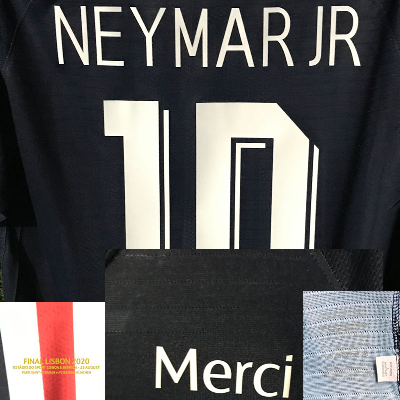 Final Lisbon 2020 Maillot Match Worn Player issue Mbappe Di Maria Neymar JR Merci Soccer patch Badge
Final Lisbon 2020 Maillot Match Worn Player issue Mbappe Di Maria Neymar JR Merci Soccer patch Badge