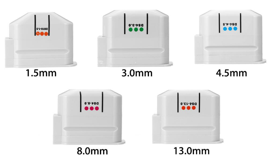 kinds of size for the hifu cartridge tips 1.50mm 3.0mm 4.50mm 8.0mm 10.0mm 16.0mm 18.0mm with 10000 shot 200000 shots