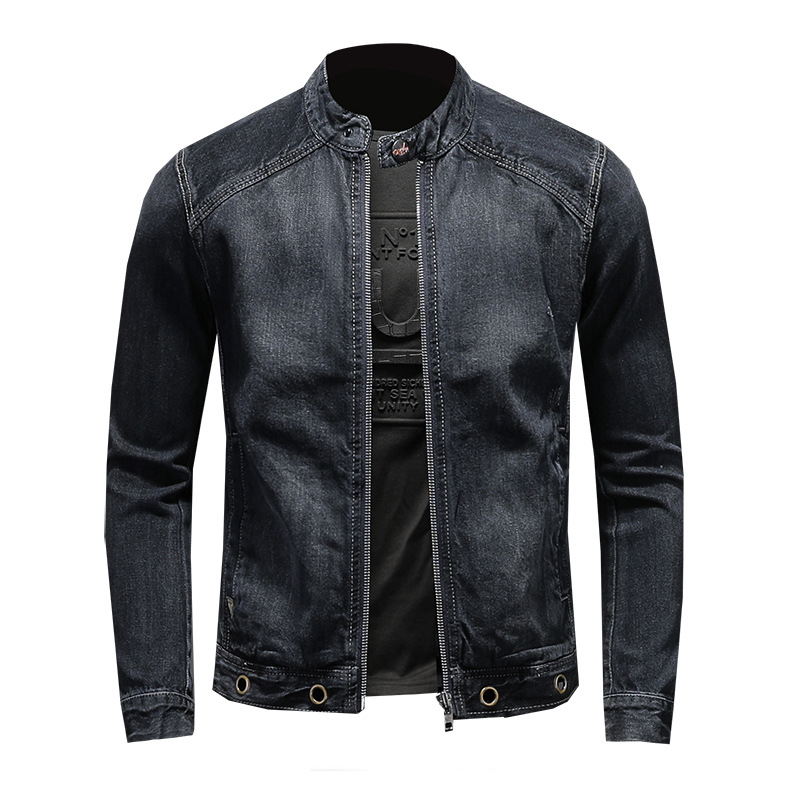 Men' Jackets BONJEAN Stand Collar Motorcycle Biker Jeans Patchwork Denim Man Slim Fit Streetwear Vintage Jacket Spring Coat, As the picture
Men' Jackets BONJEAN Stand Collar Motorcycle Biker Jeans Patchwork Denim Man Slim Fit Streetwear Vintage Jacket Spring Coat, As the picture