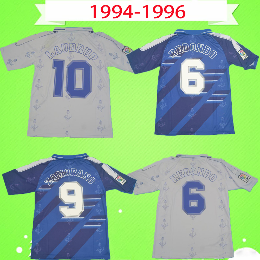 1994 1996 Real Madrid retro soccer jersey 94 96 vintage football shirt classic camiseta home away RAUL Zamorano Redondo Laudrup Alvaro
1994 1996 Real Madrid retro soccer jersey 94 96 vintage football shirt classic camiseta home away RAUL Zamorano Redondo Laudrup Alvaro