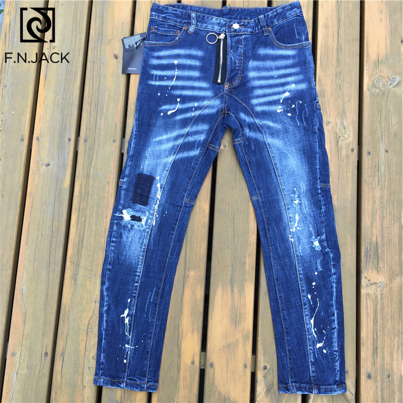 F.N.JACK Men's Casual Holes Denim Pants Biker Brand Straight Mens Jeans Stretch Ripped Casual Skinny Denim Stylish Zipper Jeans, 001
F.N.JACK Men's Casual Holes Denim Pants Biker Brand Straight Mens Jeans Stretch Ripped Casual Skinny Denim Stylish Zipper Jeans, 001