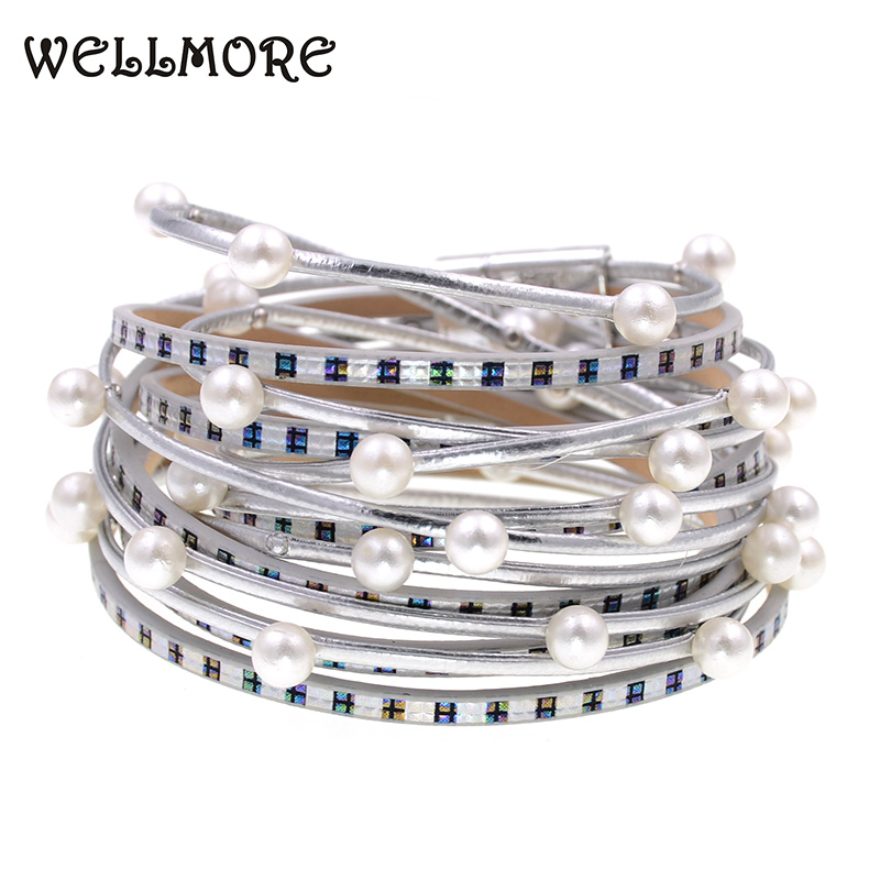 WELLMORE 2020 new style wrap bracelets simulated pearl 2 layer Bohemian bracelets for women jewelry wholesale 
WELLMORE 2020 new style wrap bracelets simulated pearl 2 layer Bohemian bracelets for women jewelry wholesale