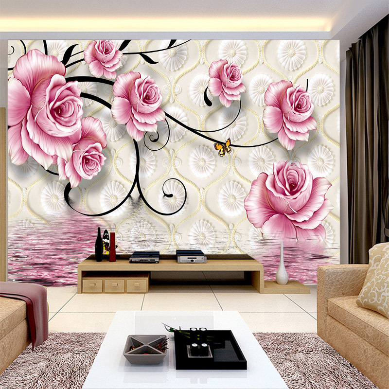 TV sofa living bedroom household decorFashion pink floral large mural wallpaper 5d space modern style waterproof wall covering, As pic
TV sofa living bedroom household decorFashion pink floral large mural wallpaper 5d space modern style waterproof wall covering, As pic
