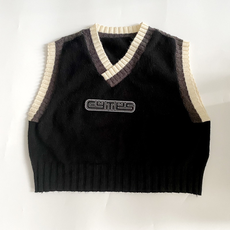 Old School Fashion Bella Oversized Knitted Vest Top Women Vintage Sleeveless Sweater Tank Tops Chic Street Girls Waistcoat 200924