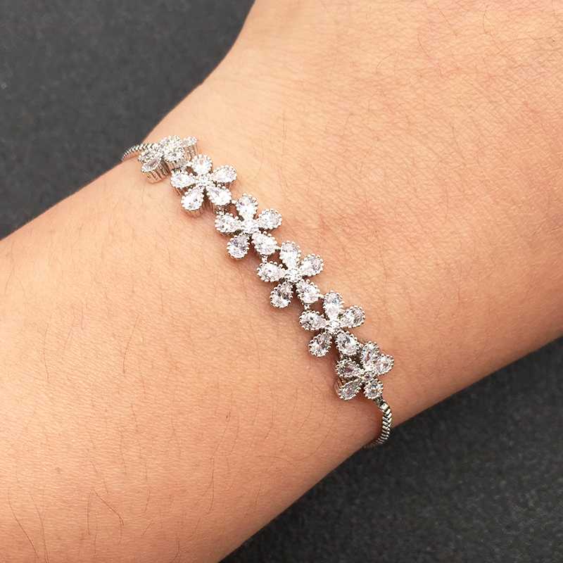 Nankiya New Fashion Zirconia Monica Bracelet Bangles Cute Flowers Tennis Adjustable Chain Bracelet Hand Accessory Wedding NB502
Nankiya New Fashion Zirconia Monica Bracelet Bangles Cute Flowers Tennis Adjustable Chain Bracelet Hand Accessory Wedding NB502