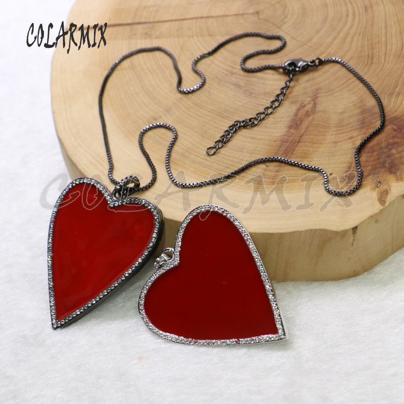 5 pieces Red heart pendants necklace dark red Love heart crystal pendants accessories for women 5530
5 pieces Red heart pendants necklace dark red Love heart crystal pendants accessories for women 5530