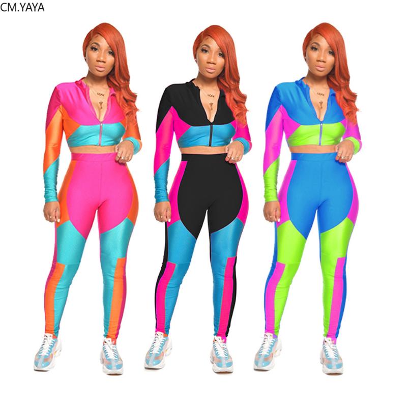 CM.YAYA Sport Patchwork Women' Set Long Sleeve Tops High Waist Pencil Sweatpants Jogger Suit Tracksuit Matching Set Outfit, Blue
CM.YAYA Sport Patchwork Women' Set Long Sleeve Tops High Waist Pencil Sweatpants Jogger Suit Tracksuit Matching Set Outfit, Blue