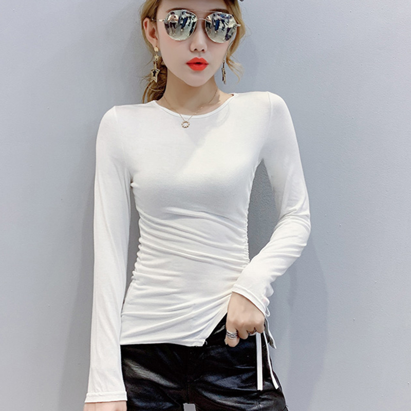 gkfnmt 2020 Long Sleeve T shirt Women Tshirt Cotton Korean Style White Black O-Neck T-shirt Women Clothes Tee Shirt Femme Spring
gkfnmt 2020 Long Sleeve T shirt Women Tshirt Cotton Korean Style White Black O-Neck T-shirt Women Clothes Tee Shirt Femme Spring
