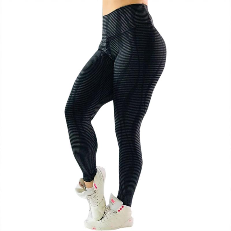 Women' 3D Stereo Stripe Printed High-waist Hip Stretch Running Yoga Pants sportswear woman gym legence leggings capris#25, Black
Women' 3D Stereo Stripe Printed High-waist Hip Stretch Running Yoga Pants sportswear woman gym legence leggings capris#25, Black