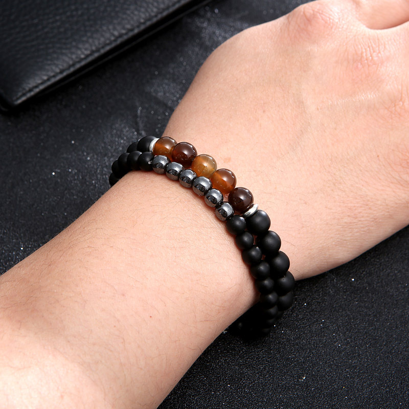 2pcs Men Bracelet Set Vintage New Fashion Frosted Natural Stone Beaded Bracelets for Men Geometry Round Circle Bangles
2pcs Men Bracelet Set Vintage New Fashion Frosted Natural Stone Beaded Bracelets for Men Geometry Round Circle Bangles