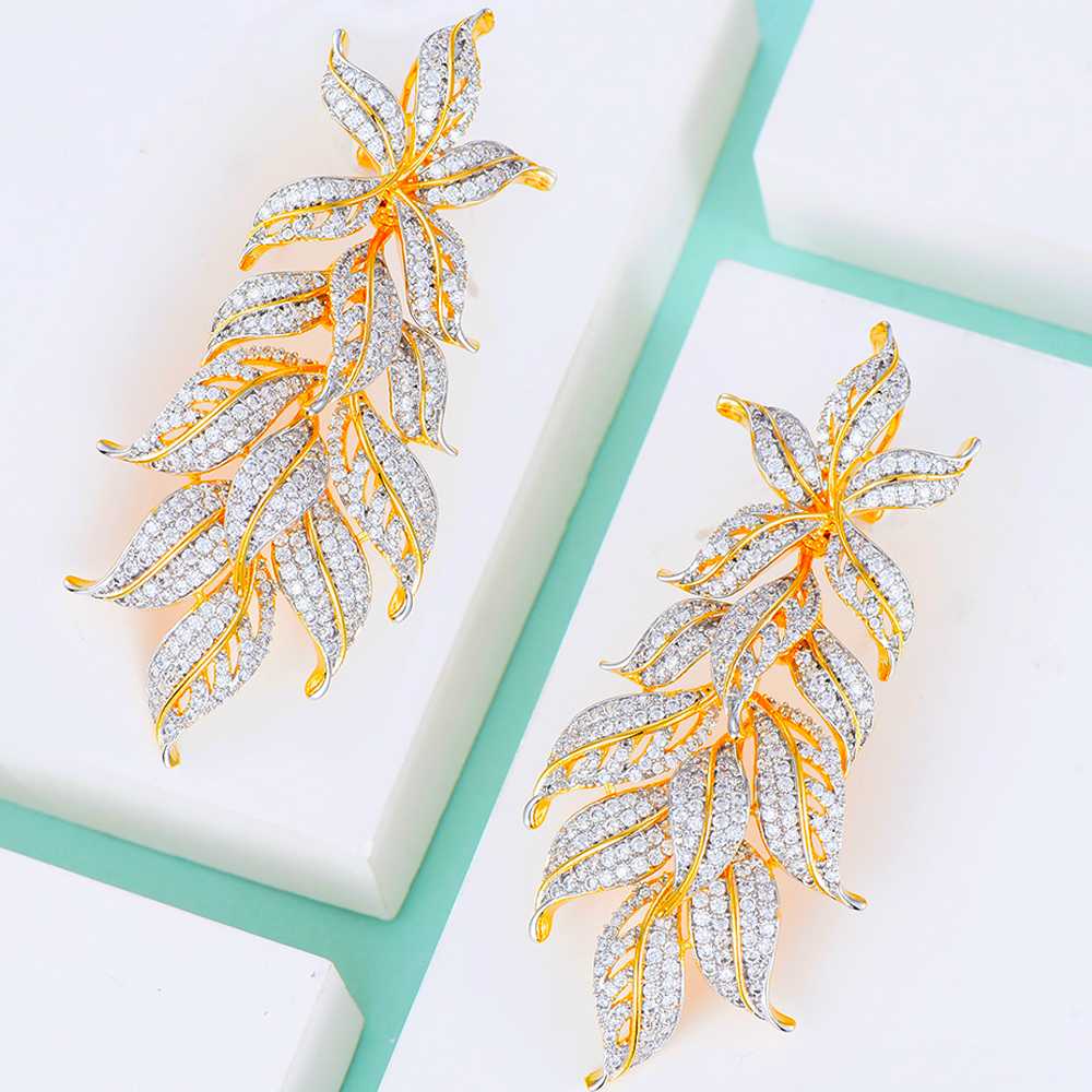 33*77mm Fashion Leaves Cluster Drop Dangle Long Earrings For Women Wedding Bridal Jewelry Engagement High Quality 2020 New Hot
33*77mm Fashion Leaves Cluster Drop Dangle Long Earrings For Women Wedding Bridal Jewelry Engagement High Quality 2020 New Hot