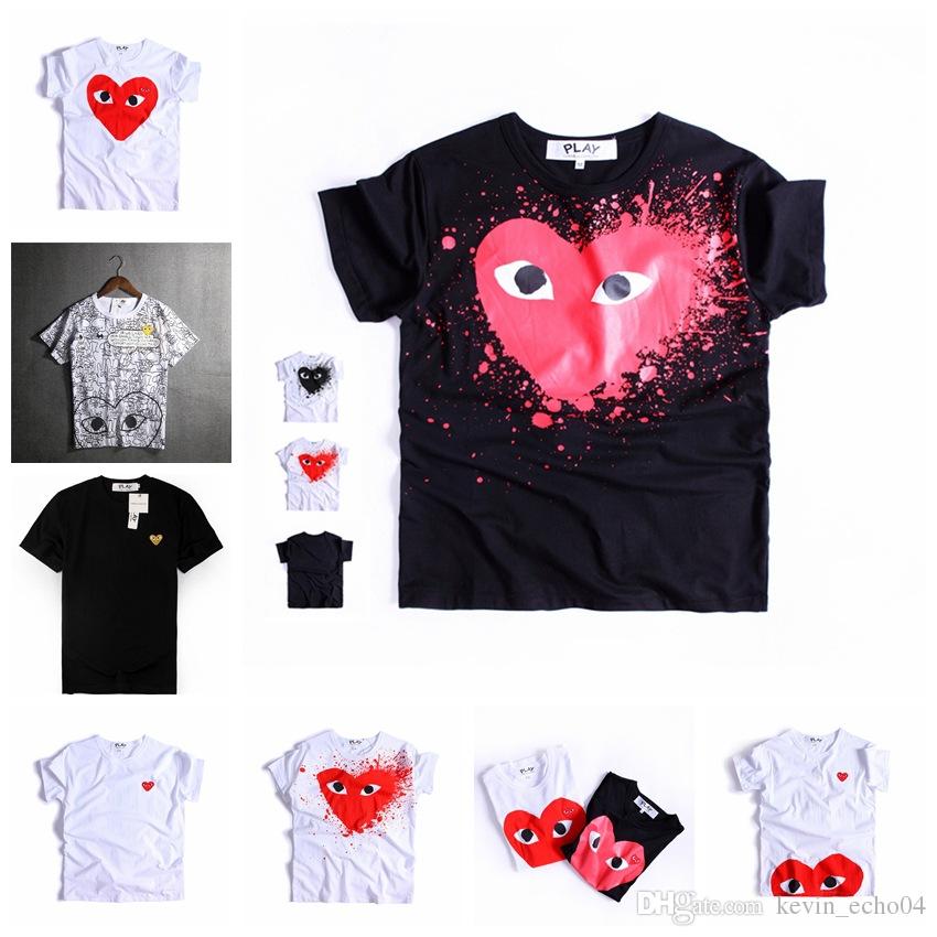 Hot Summer New Women y5 Simple Tide brand CDG PLAY Embroidery Red Love heart Wave point Classical short Sleeve cotton cartoon T-shirts, White
Hot Summer New Women y5 Simple Tide brand CDG PLAY Embroidery Red Love heart Wave point Classical short Sleeve cotton cartoon T-shirts, White