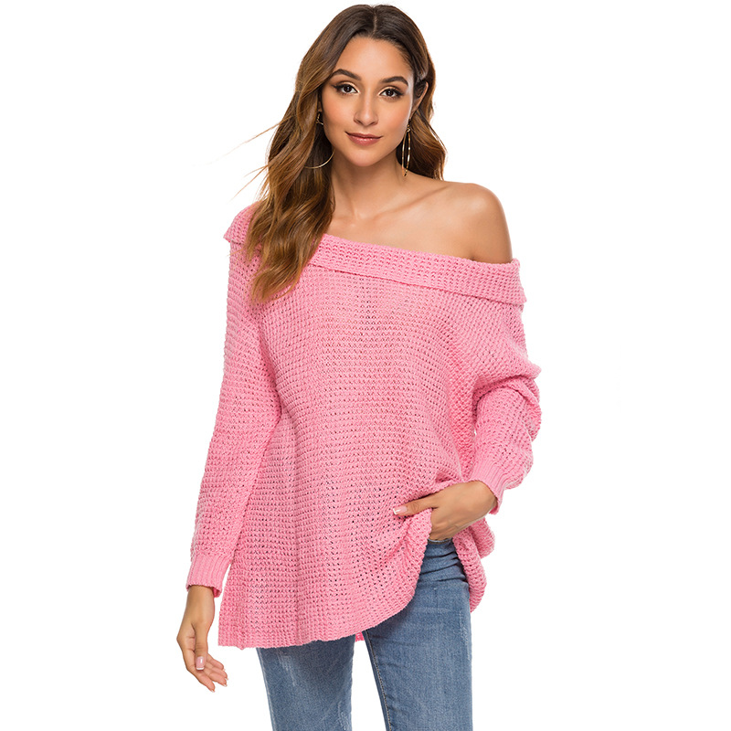 New Women' Off Shoulder Long Sleeve Knit Jumper Oversized Pullover Baggy Solid Sweater, Pink
New Women' Off Shoulder Long Sleeve Knit Jumper Oversized Pullover Baggy Solid Sweater, Pink