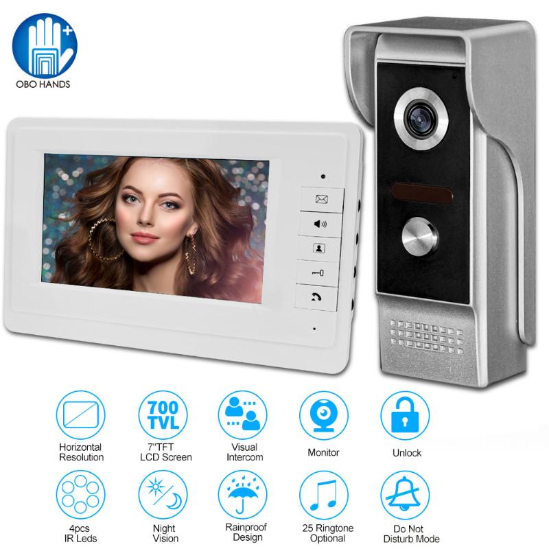 7" Video Intercom Wired Home Video Door Entry System Waterproof Rainproof IR Night Vision Camera Two-way Audio with 1or2 Monitor
7" Video Intercom Wired Home Video Door Entry System Waterproof Rainproof IR Night Vision Camera Two-way Audio with 1or2 Monitor