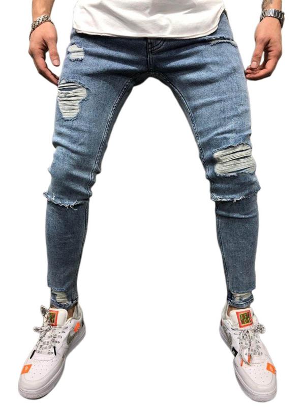 2020 New Fashion Streetwear Mens Jeans Destroyed Ripped Design Pencil Pants Ankle Skinny Men Full Length Jeans, Blue
2020 New Fashion Streetwear Mens Jeans Destroyed Ripped Design Pencil Pants Ankle Skinny Men Full Length Jeans, Blue