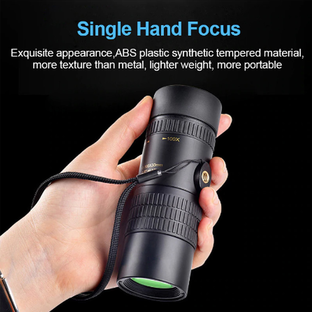 4K 10300X40mm Super Telepo Zoom Monocular Telescope Portable for Beach Travel Supports Smartphone To Take Pictures Z T200821293M