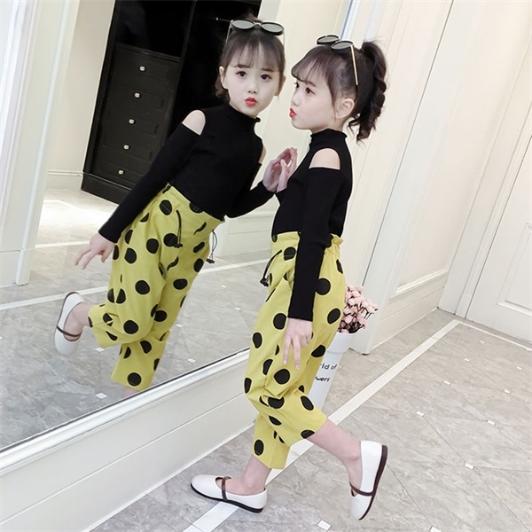 Girl Clothes Set Size For 2T 3 4 5 6 7 8 9 10 Years Long Sleeve Pants 2Pcs Suits Fashion Baby Girls Bodysuit Kids Clothing Set