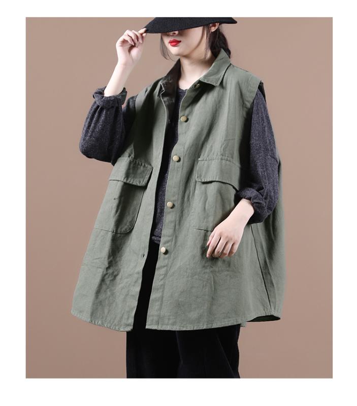 Female new autumn and spring korean style plus size outerwear literary solid color tooling single-breasted sleeveless denim vest, Black
Female new autumn and spring korean style plus size outerwear literary solid color tooling single-breasted sleeveless denim vest, Black
