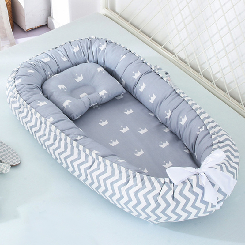88*53cm Baby Nest Bed with Pillow Portable Crib Travel Bed Infant Toddler Cotton Cradle for Newborn Baby Bed Bassinet Bumper LJ200818
88*53cm Baby Nest Bed with Pillow Portable Crib Travel Bed Infant Toddler Cotton Cradle for Newborn Baby Bed Bassinet Bumper LJ200818