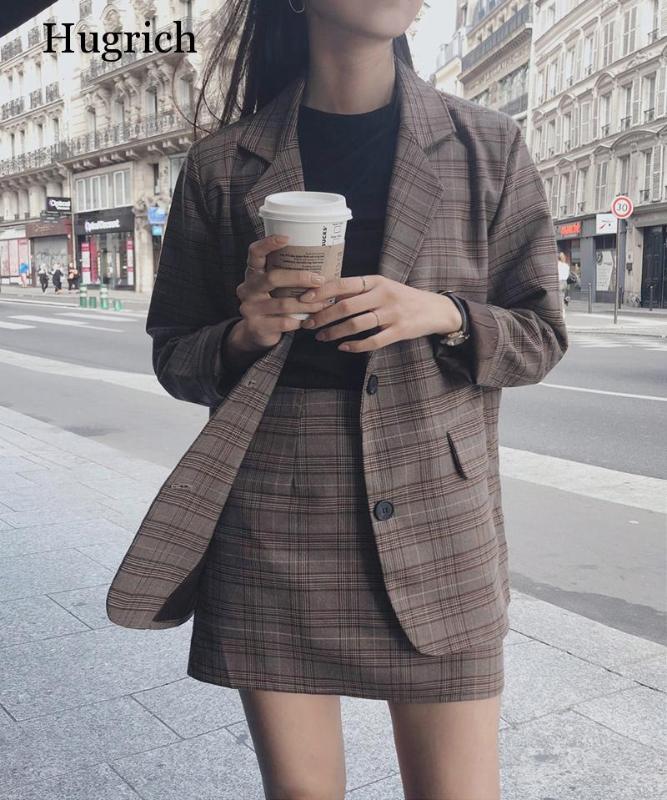 2020 Retro Plaid Blazer Set Single-breasted Jacket & Pencil Skirt 2 Pieces Skirt Suit Female Office Ladies Blazer Suit, Skirts
2020 Retro Plaid Blazer Set Single-breasted Jacket & Pencil Skirt 2 Pieces Skirt Suit Female Office Ladies Blazer Suit, Skirts