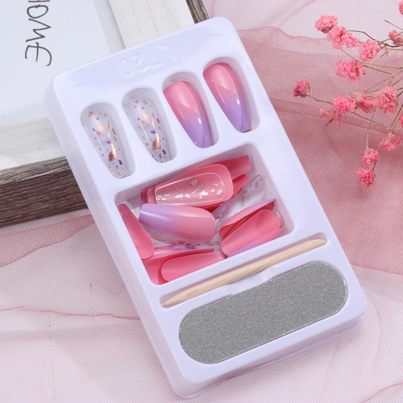 24 pcs/Set Rainbow Ballerina Full Nail Art Tips UV Gel Long Coffin Fake Nails European Colorful Beauty Artificial False Nails
24 pcs/Set Rainbow Ballerina Full Nail Art Tips UV Gel Long Coffin Fake Nails European Colorful Beauty Artificial False Nails