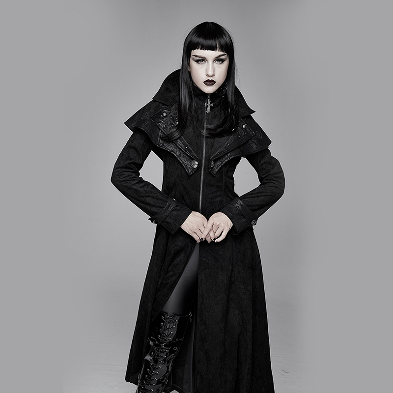 Devil Fashion Gothic Vintage Women Coat Black Long Coat Winter Spring Turn Down Collar
Devil Fashion Gothic Vintage Women Coat Black Long Coat Winter Spring Turn Down Collar