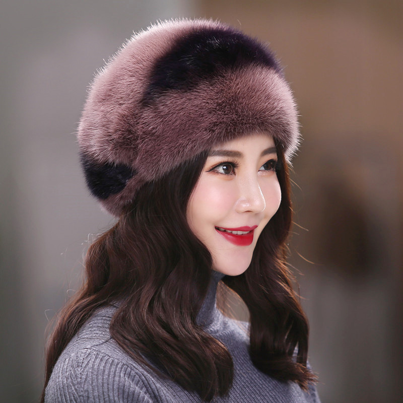 New winter hats Elegant warm mink hat female whole Beret fur hat ear-covering fur cap beanie ZY06, Black
New winter hats Elegant warm mink hat female whole Beret fur hat ear-covering fur cap beanie ZY06, Black