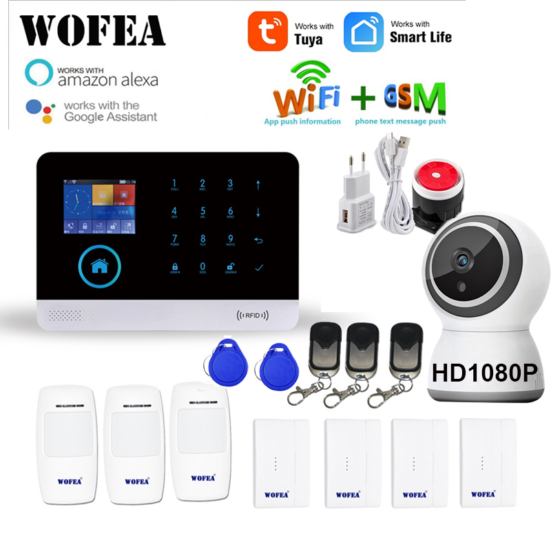 WOFEA Wireless WIFI GSM Alarm System RFID Burglar Security LCD Touch Keyboar tuya smart & smartlife APP work alexa & google home
WOFEA Wireless WIFI GSM Alarm System RFID Burglar Security LCD Touch Keyboar tuya smart & smartlife APP work alexa & google home