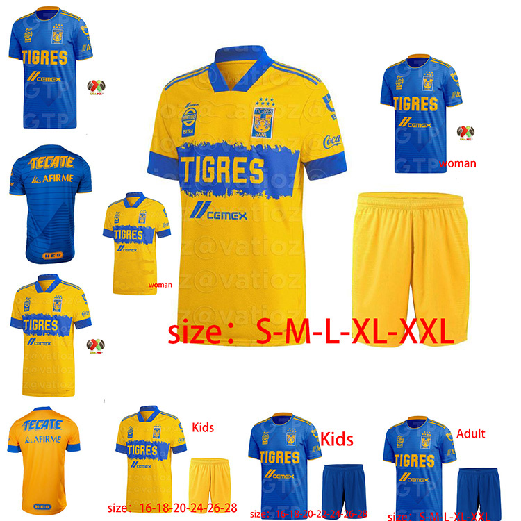 2020 Mexico UANL Tigres Soccer Jersey 7 Stars C.SALCEDO GIGNAC VARGAS PIZARRO football jersey Kids kit Camiseta de Tigres UANL 20 21 Liga MX, Gold
2020 Mexico UANL Tigres Soccer Jersey 7 Stars C.SALCEDO GIGNAC VARGAS PIZARRO football jersey Kids kit Camiseta de Tigres UANL 20 21 Liga MX, Gold