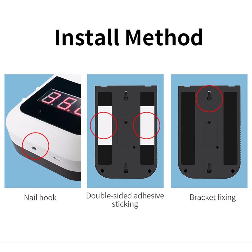 ALK K3 Wall-Mounted Electronic Thermometer Digital Infrared Tester Non-Contact IR Laser Temperature Sensor for Office Factory