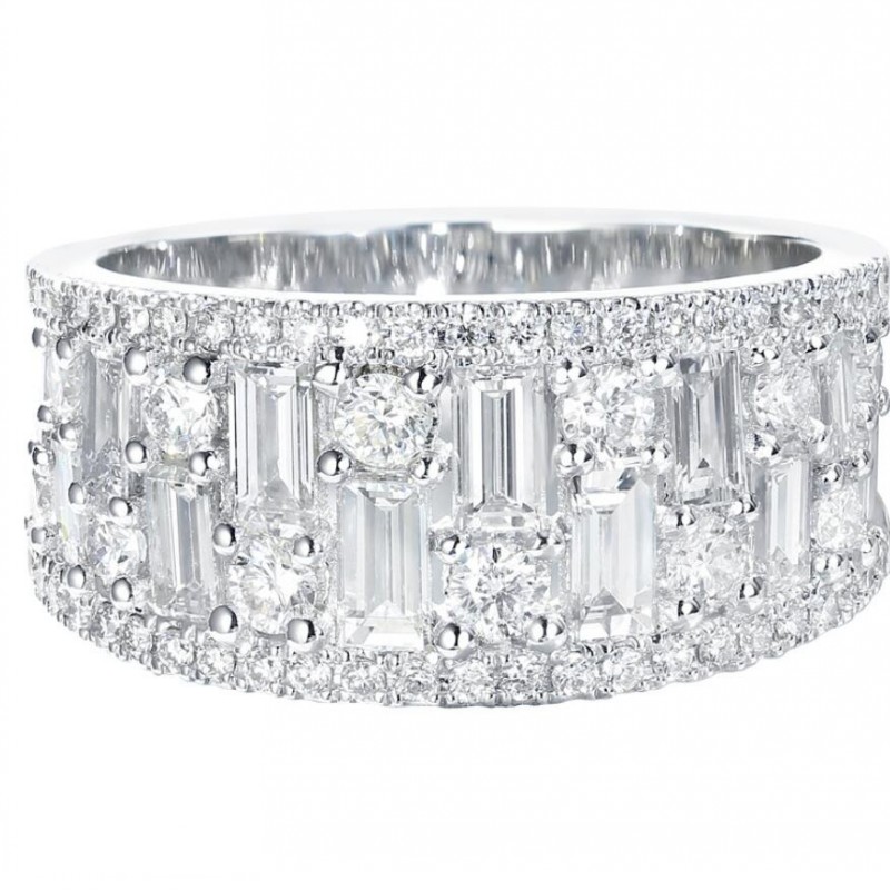 Sparkling Luxury Jewelry 925 Sterling Silver T Princess Cut White Topaz CZ Diamond Gemstones Eternity New Women Wedding Bridal Ring Gift