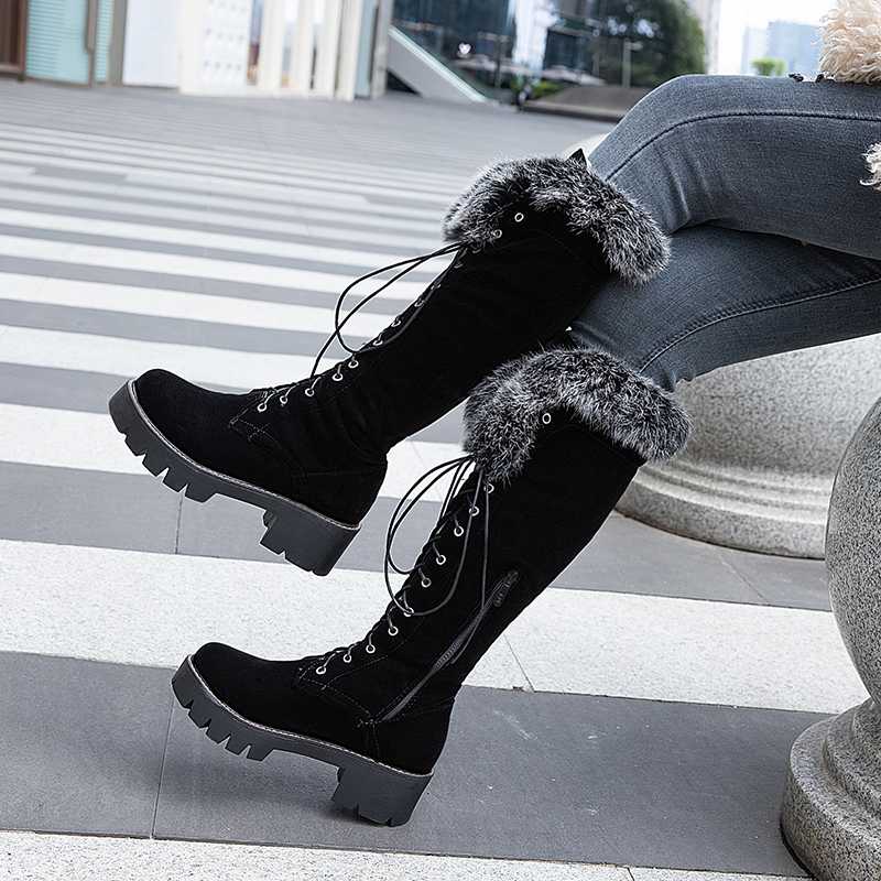 Sexy snow boots Women Knee High Boots Platform Chunky high Heels platform Shoes For Women Winter Party Shoes Woman, Black
Sexy snow boots Women Knee High Boots Platform Chunky high Heels platform Shoes For Women Winter Party Shoes Woman, Black