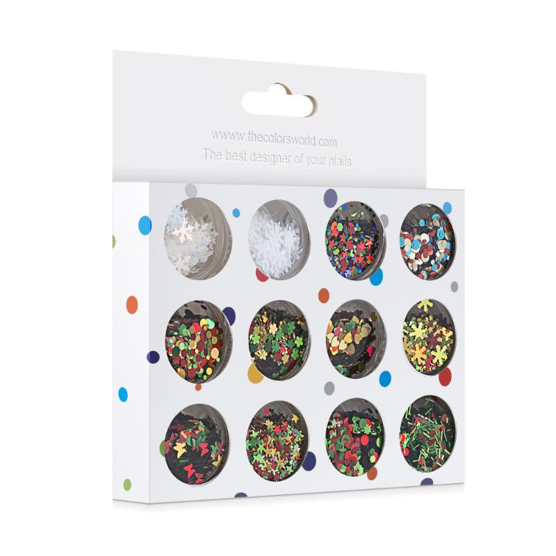 TCT-A043 Christmas Mix Nail Glitter Set For Xmas Nail Art DIY Decoration Design Gel Body Art Makeup Facepaint
TCT-A043 Christmas Mix Nail Glitter Set For Xmas Nail Art DIY Decoration Design Gel Body Art Makeup Facepaint